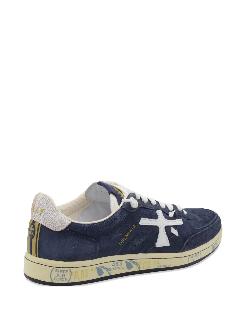Premiata Basket Clay 7708 Suede Lace-Up Sneakers