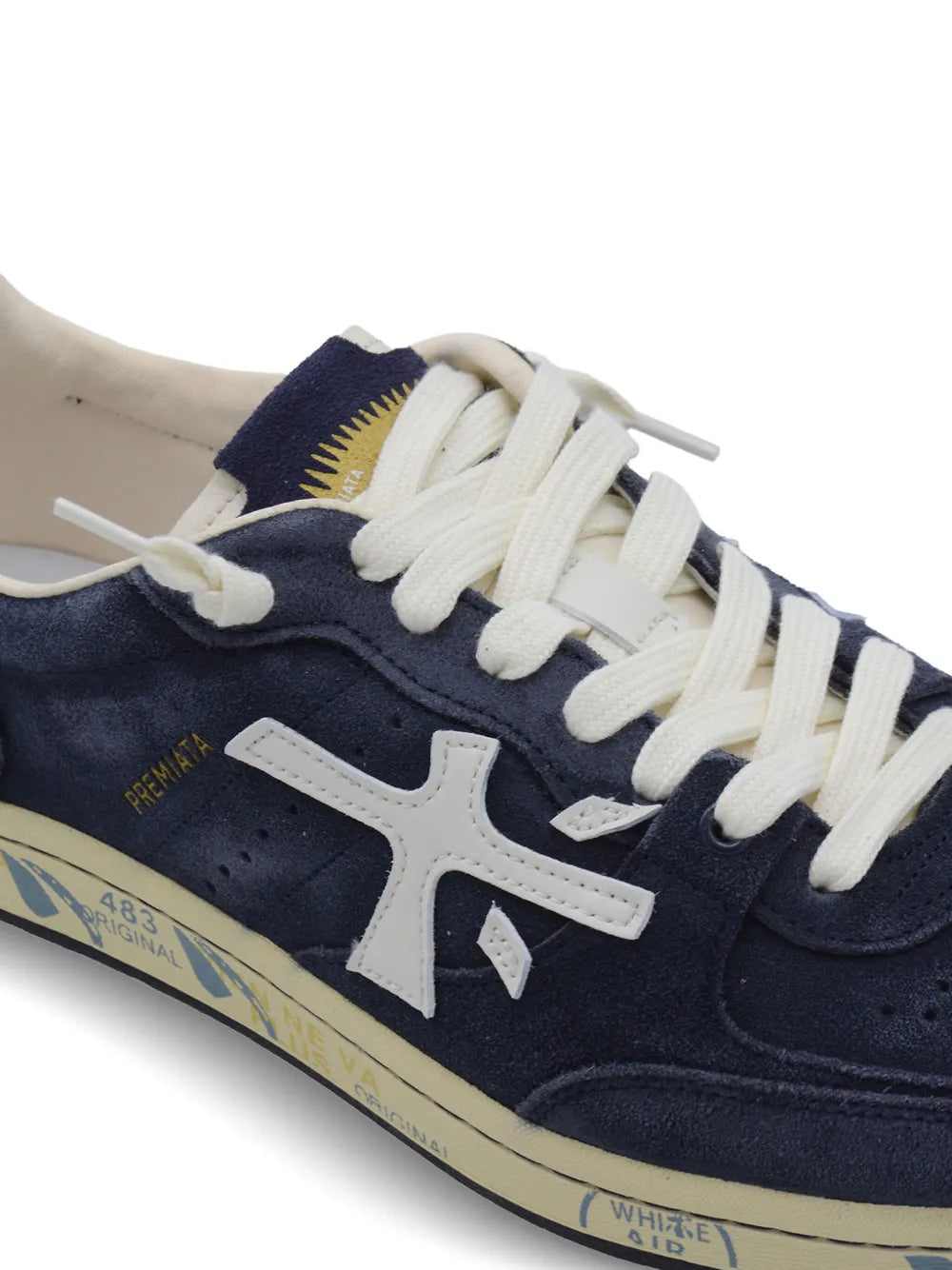 Premiata Basket Clay 7708 Suede Lace-Up Sneakers
