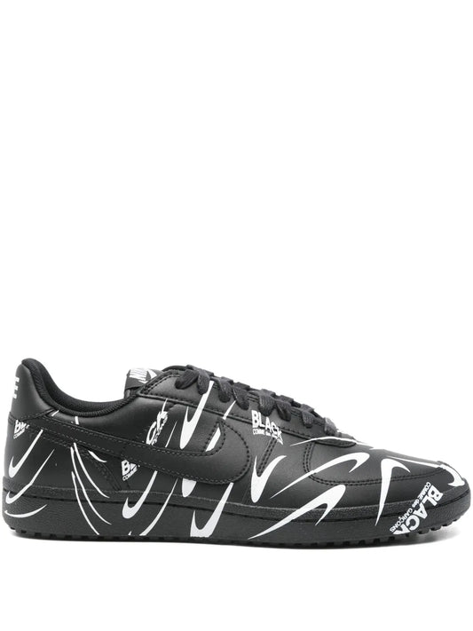Black Comme Des Gar ns Graphic Print Trainers