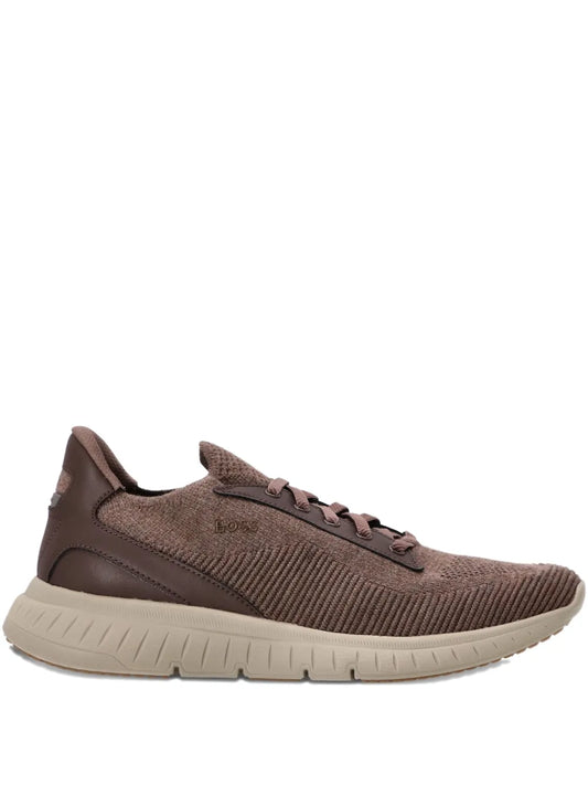 Boss Lace-Up Panelled Sneakers