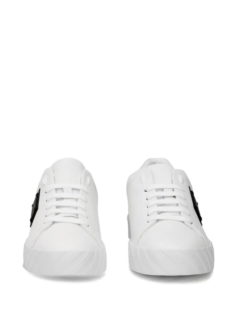Philipp Plein Plaque Detail Leather Low-Top Trainers