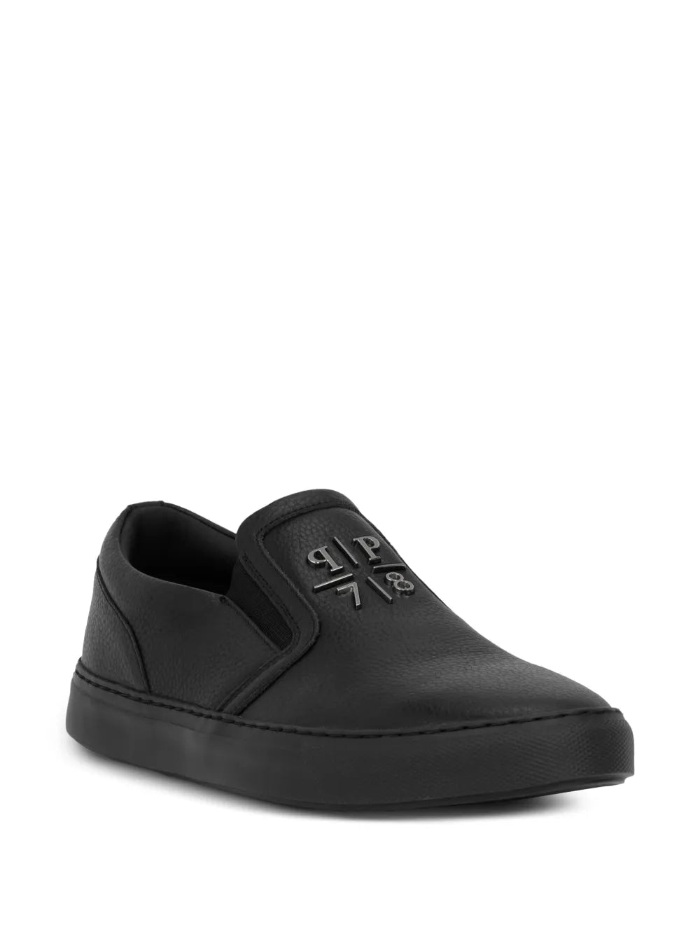 Philipp Plein Embossed-Leather Slip-On Sneakers