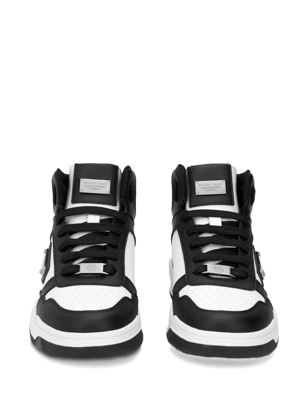 Philipp Plein Perforated Logo Mid-Top Trainers