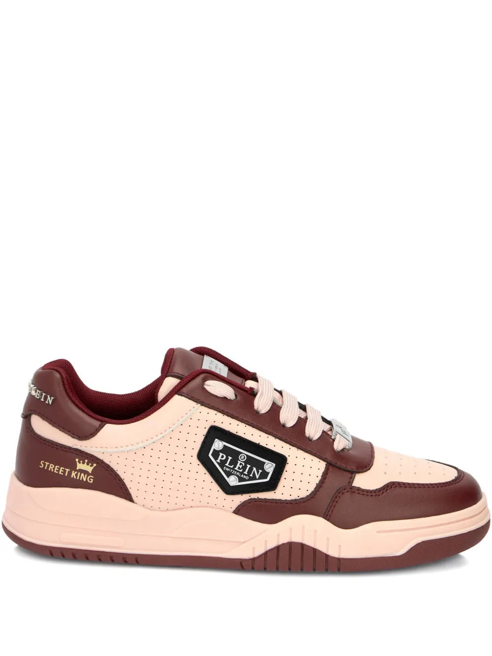Philipp Plein X Street King Perforated Leather Low-Top Trainers