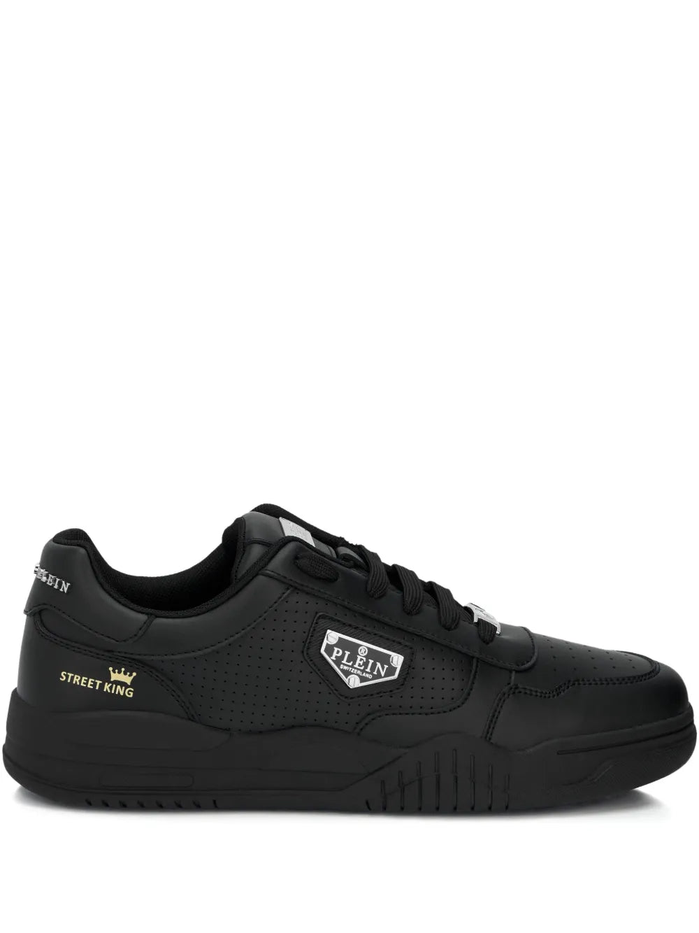 Philipp Plein Perforated Logo Plaque Trainers