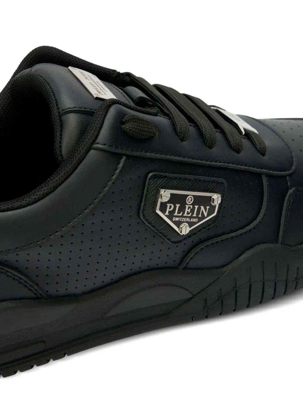 Philipp Plein Perforated Logo Plaque Trainers
