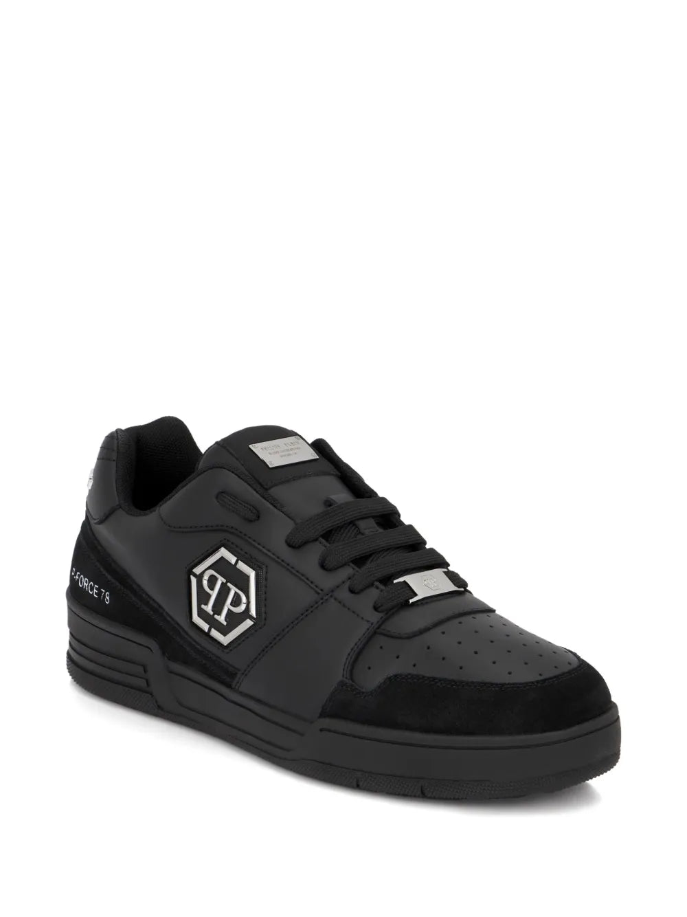 Philipp Plein X P-Force Leather Low-Top Trainers