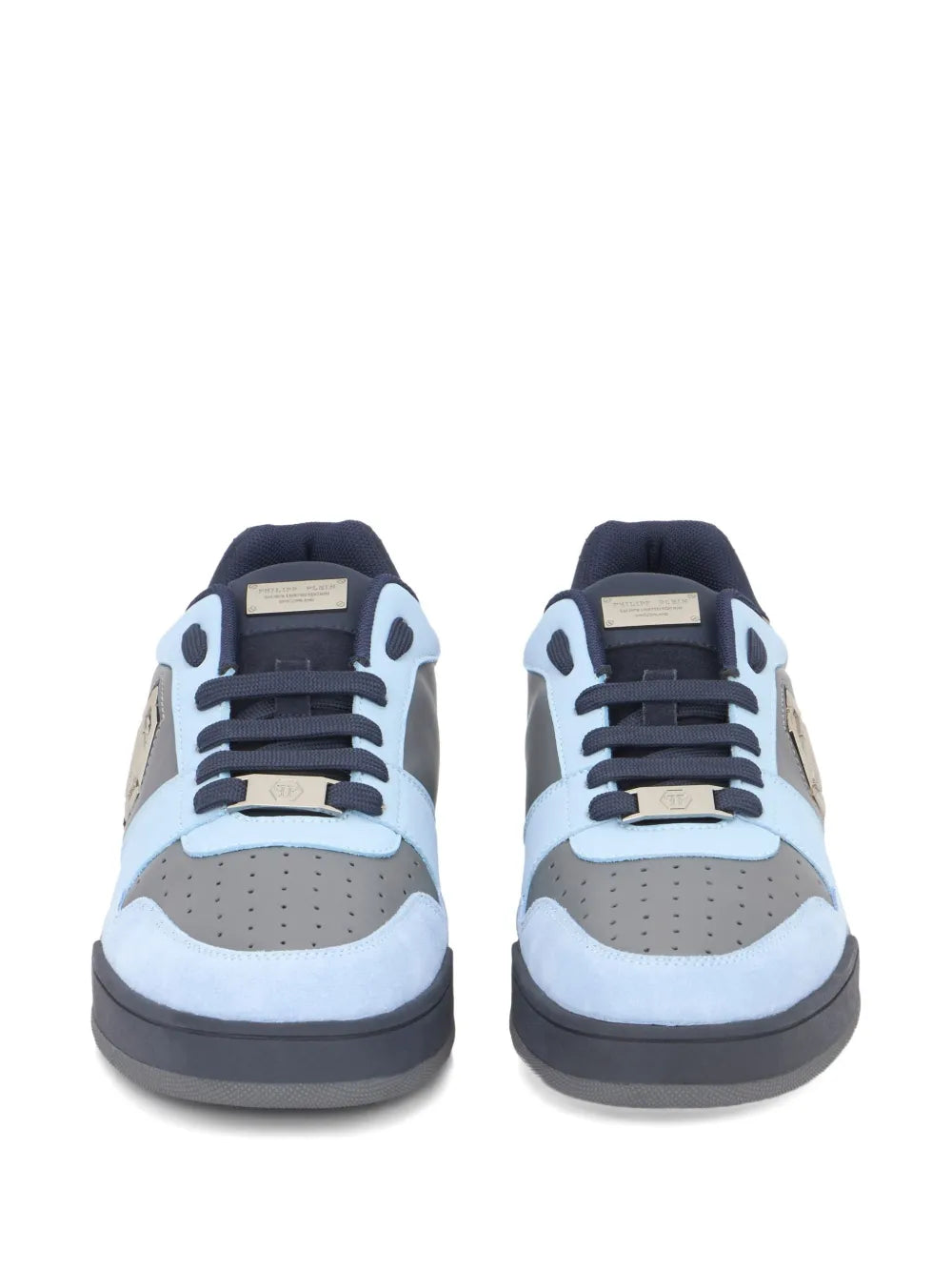 Philipp Plein Logo Plaque Leather Low-Top Trainers