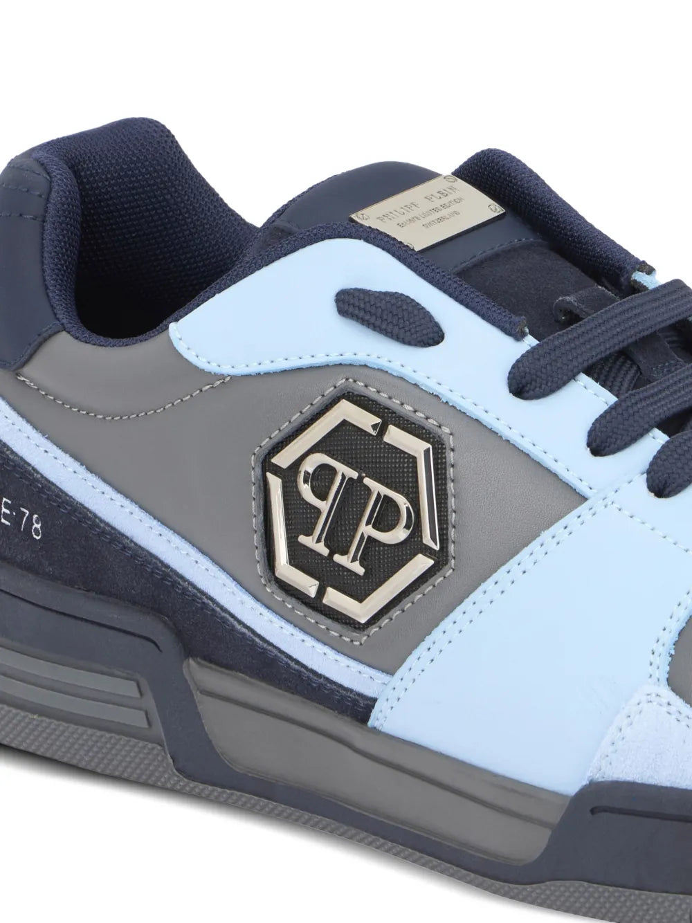 Philipp Plein Logo Plaque Leather Low-Top Trainers
