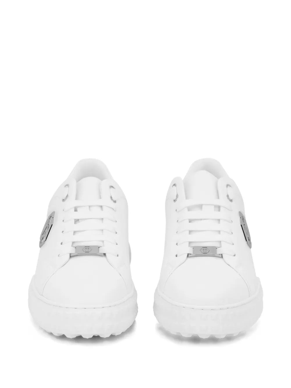 Philipp Plein Hexagon Logo Plaque Leather Low-Top Trainers
