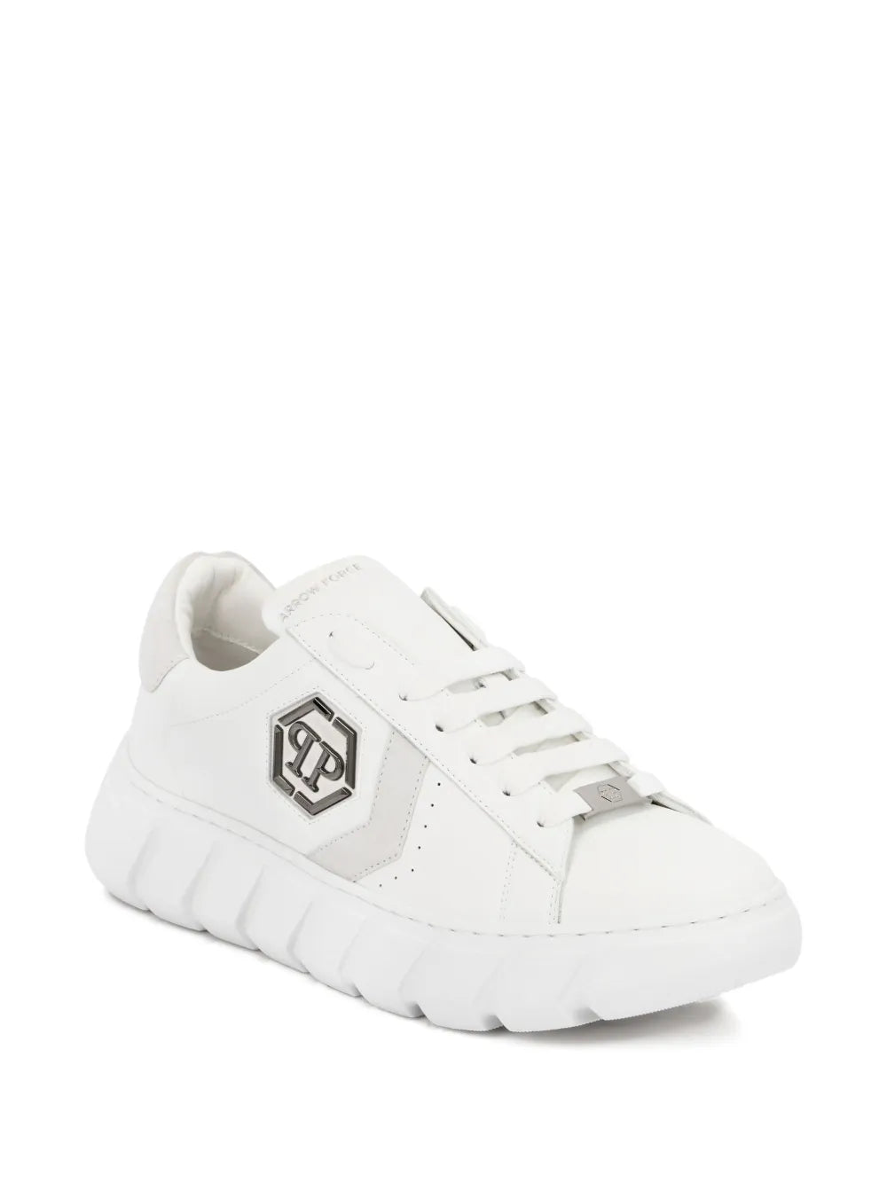 Philipp Plein Hexagon Force Leather Low-Top Trainers