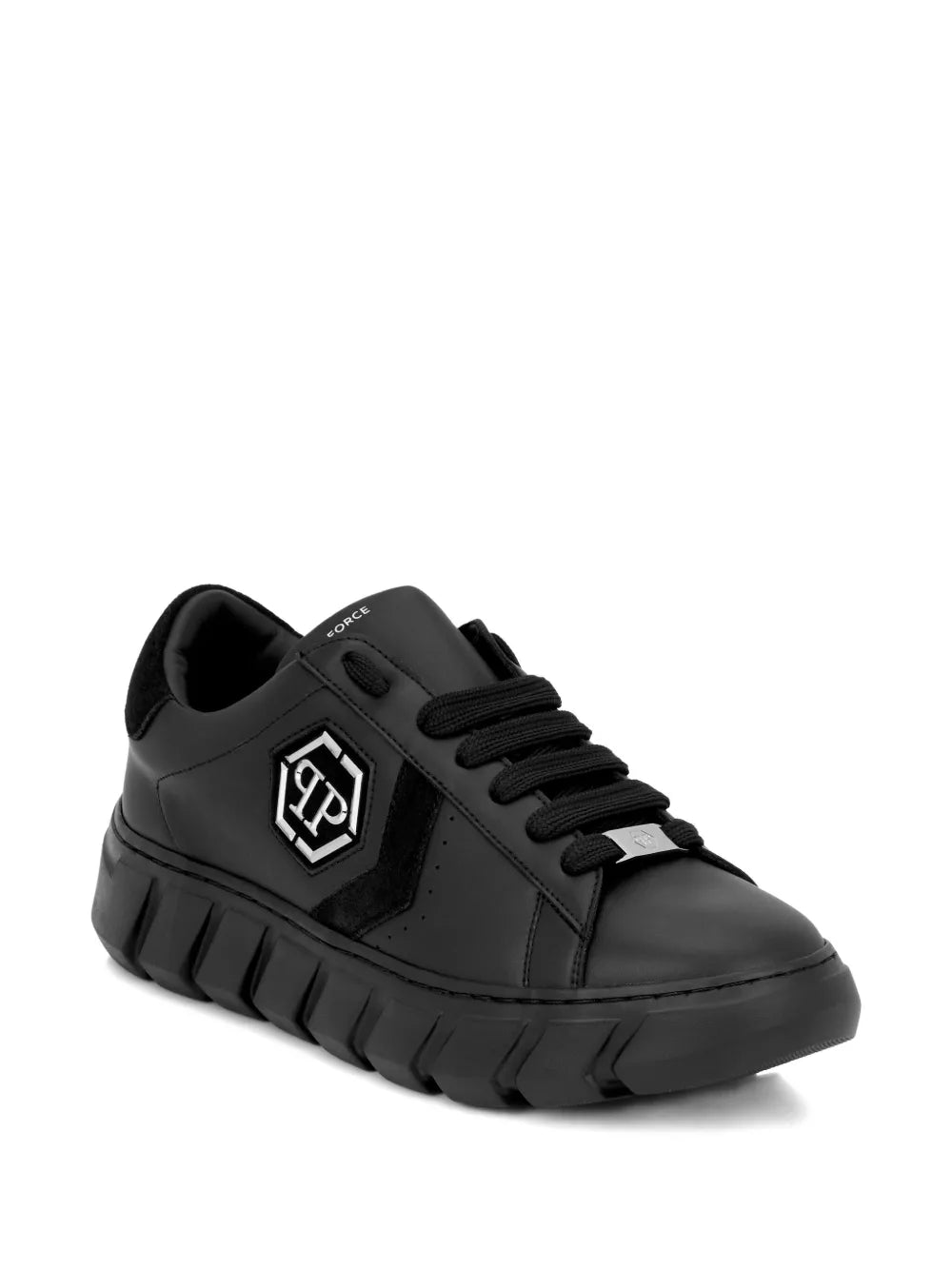 Philipp Plein Hexagon Force Leather  Low Top Trainers