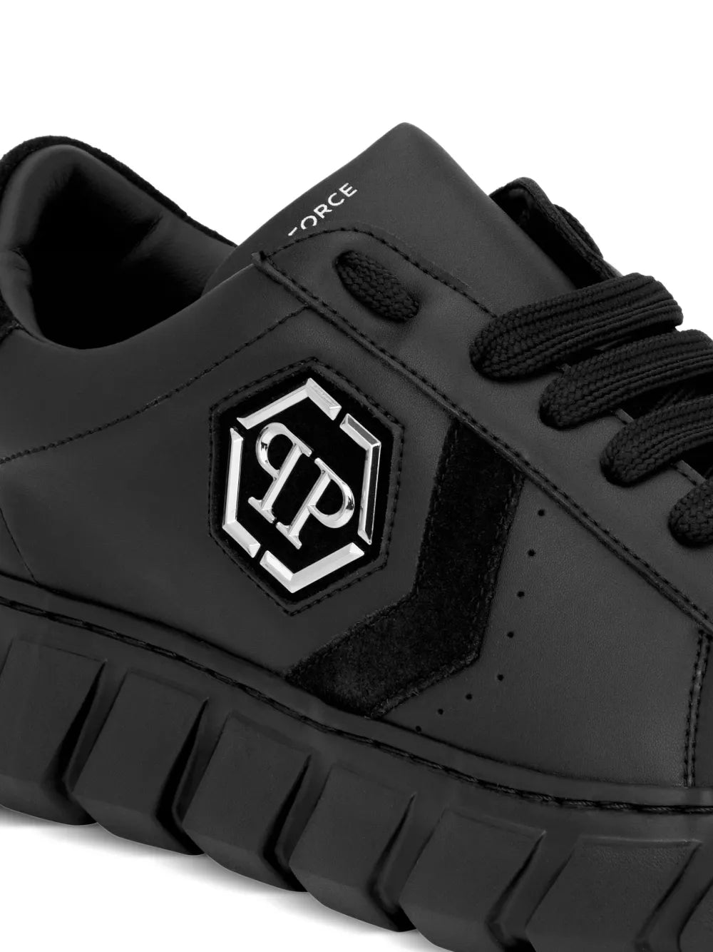 Philipp Plein Hexagon Force Leather  Low Top Trainers