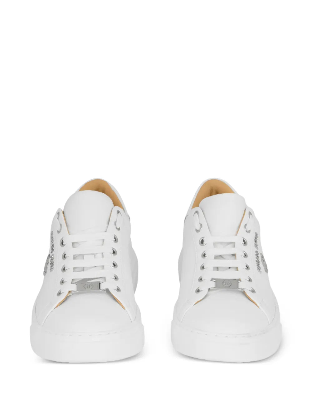 Philipp Plein Hexagon-Logo Leather Sneakers