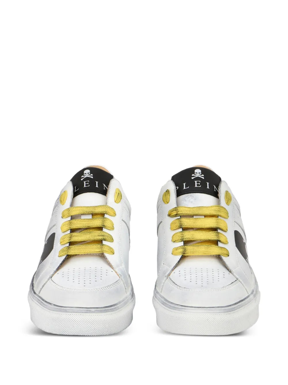 Philipp Plein Skull Leather Low-Top Trainers