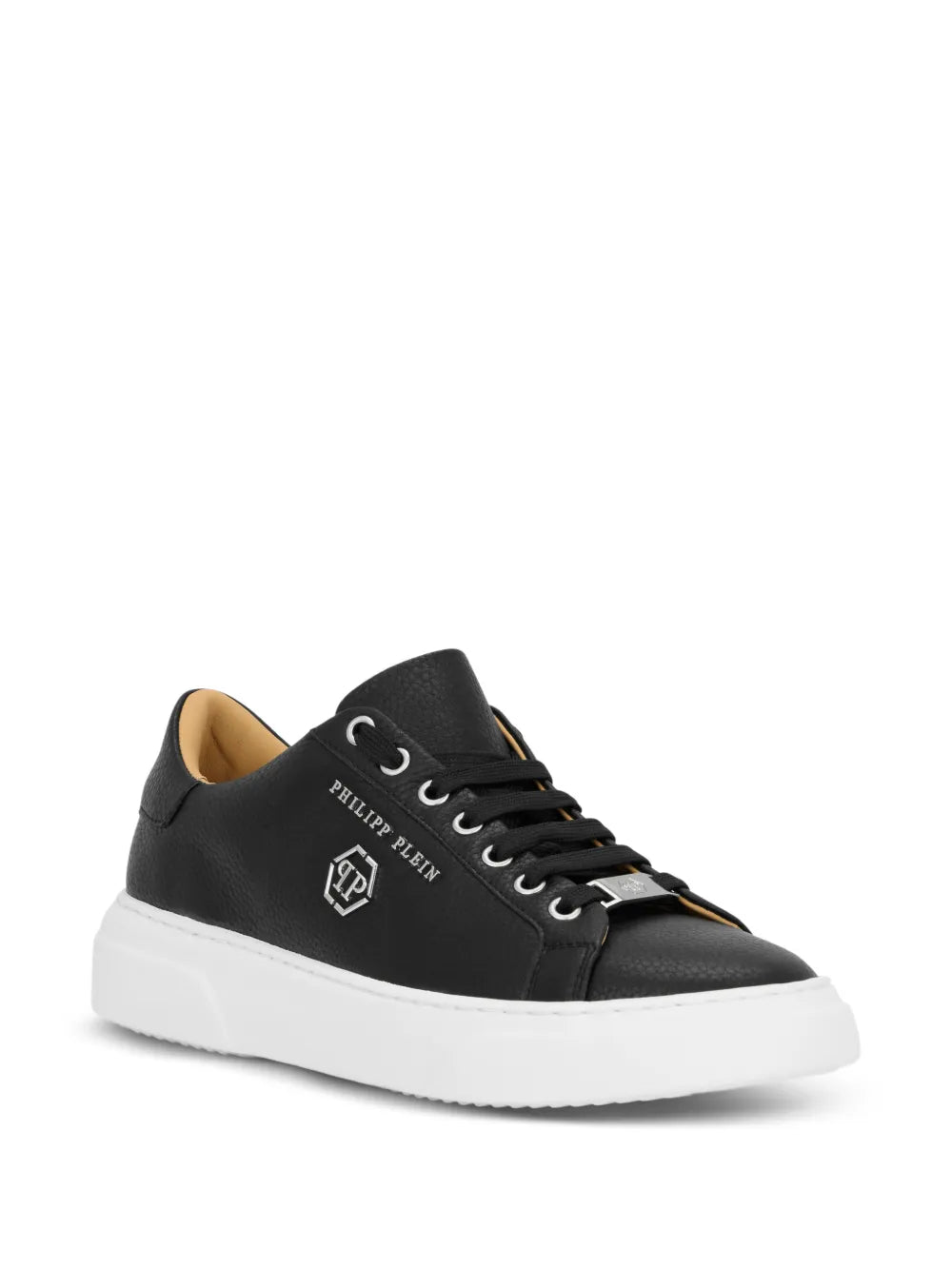Philipp Plein Hexagon-Logo Leather Sneakers