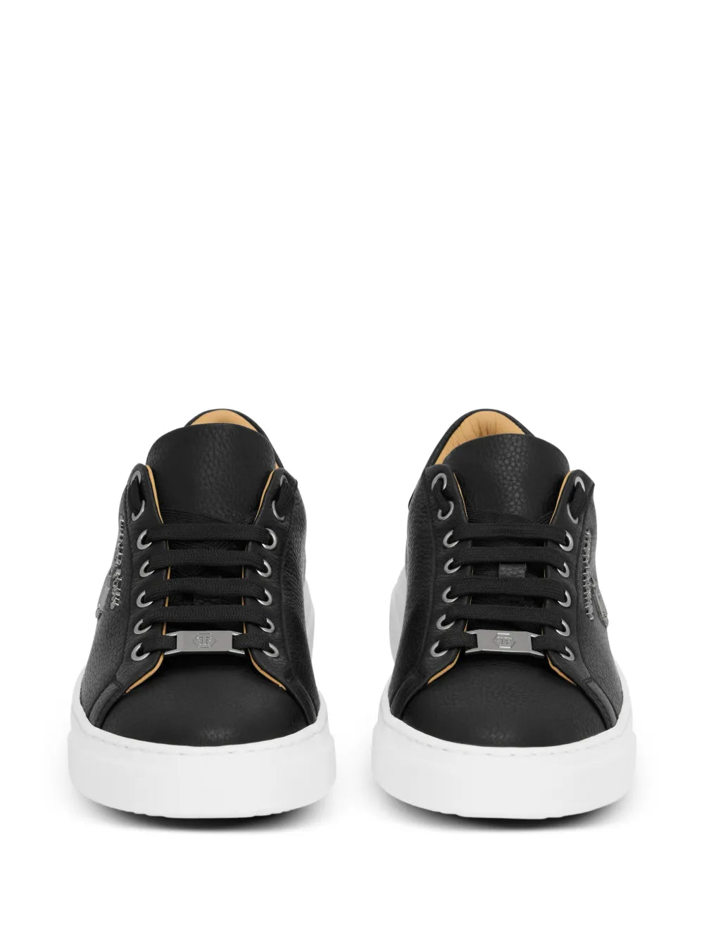 Philipp Plein Hexagon-Logo Leather Sneakers