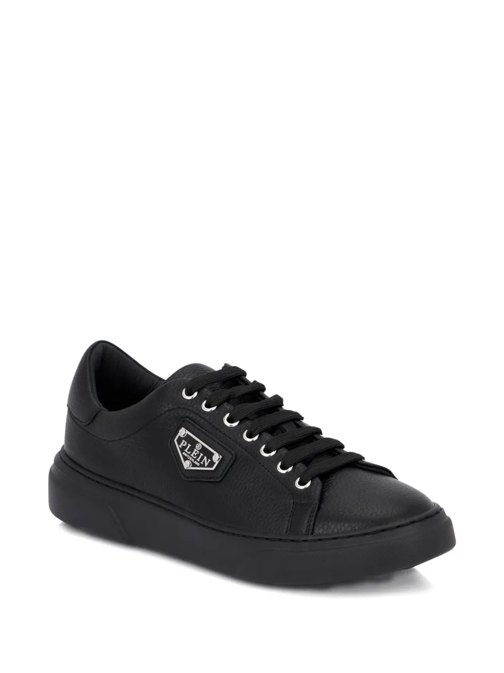 Philipp Plein Titan Plein Leather Logo Plaque Trainers