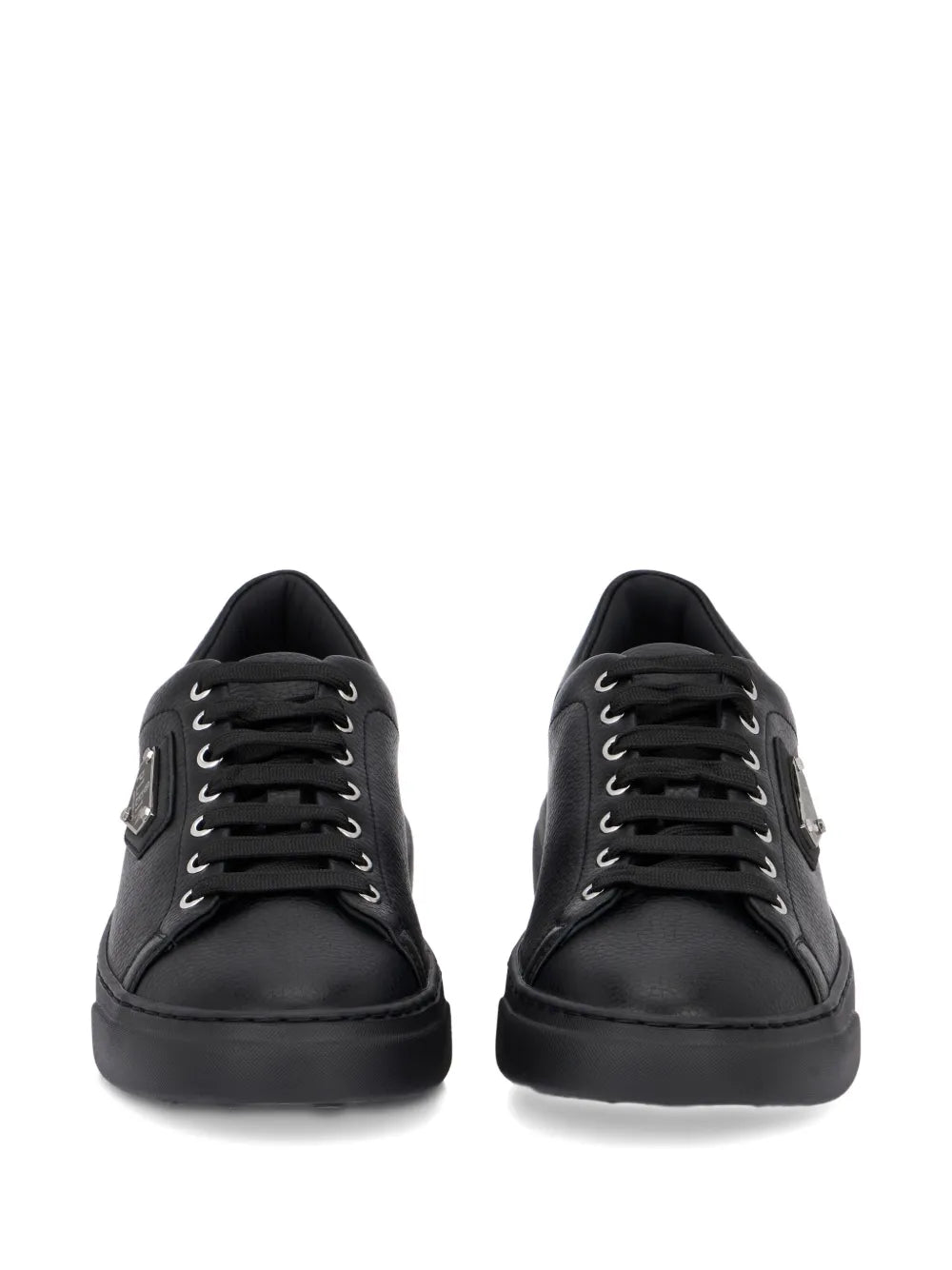 Philipp Plein Titan Plein Leather Logo Plaque Trainers