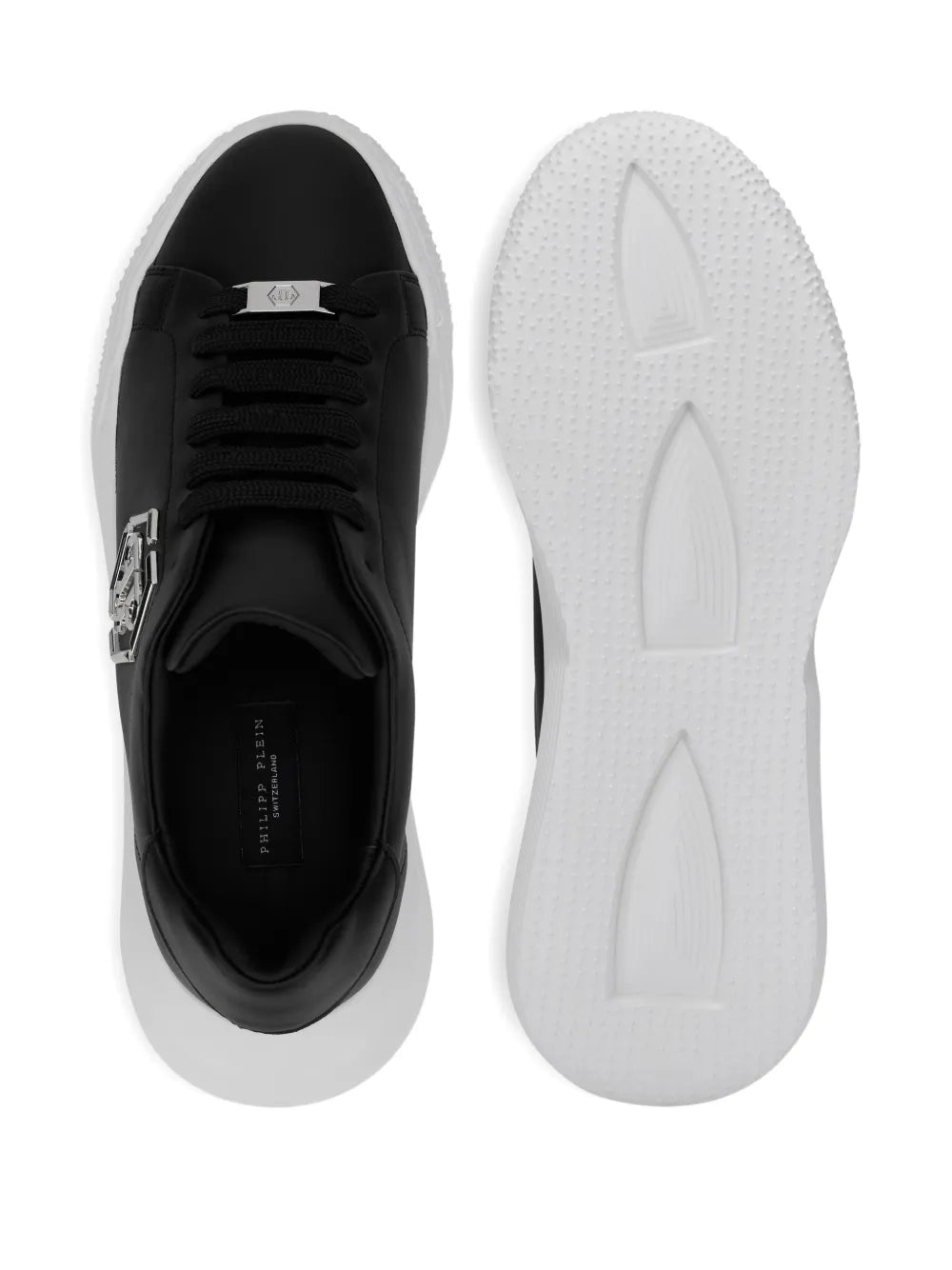 Philipp Plein Hexagon Calf Leather Runner Trainers