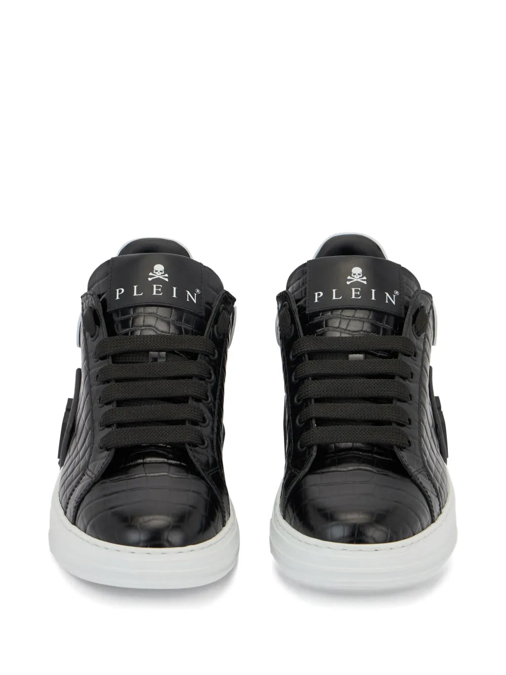 Philipp Plein Phantom Kick$ Cocco Embossed Low-Top Sneakers