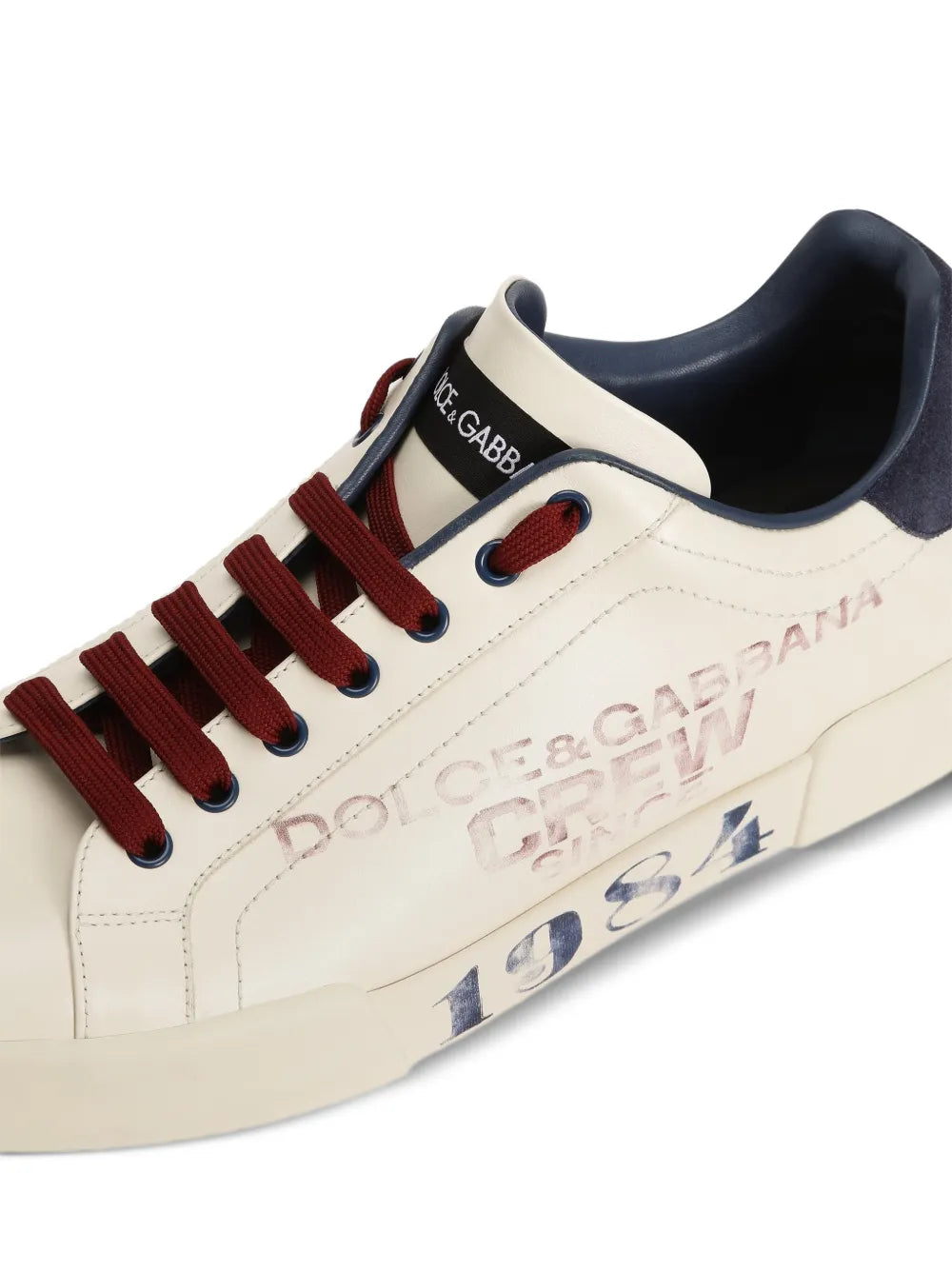 Dolce & Gabbana Printed-Logo Lace-Up Sneakers