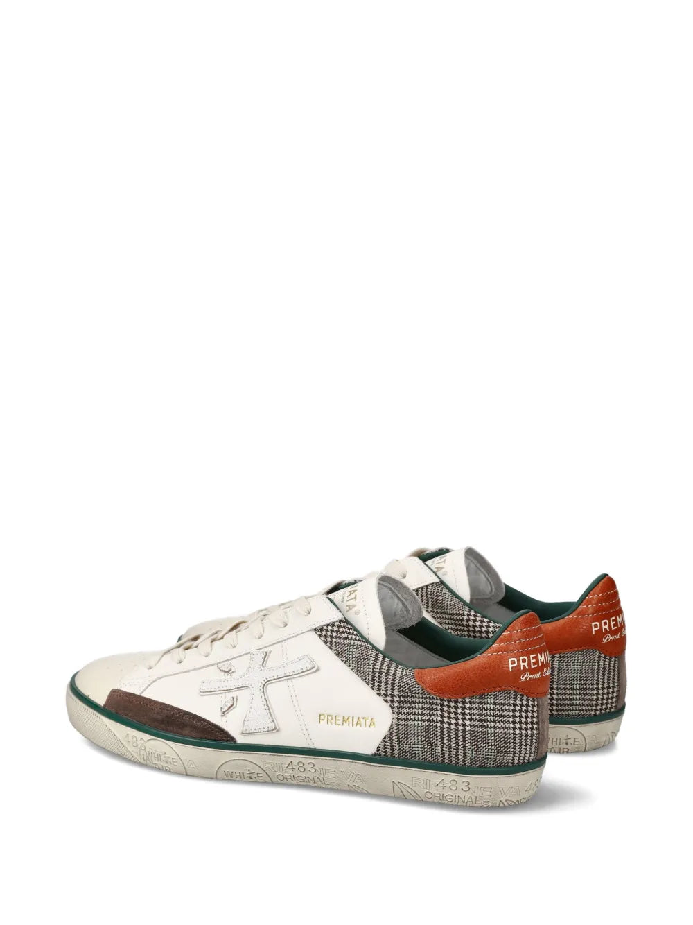 Premiata Check Panelled Steven Sneakers