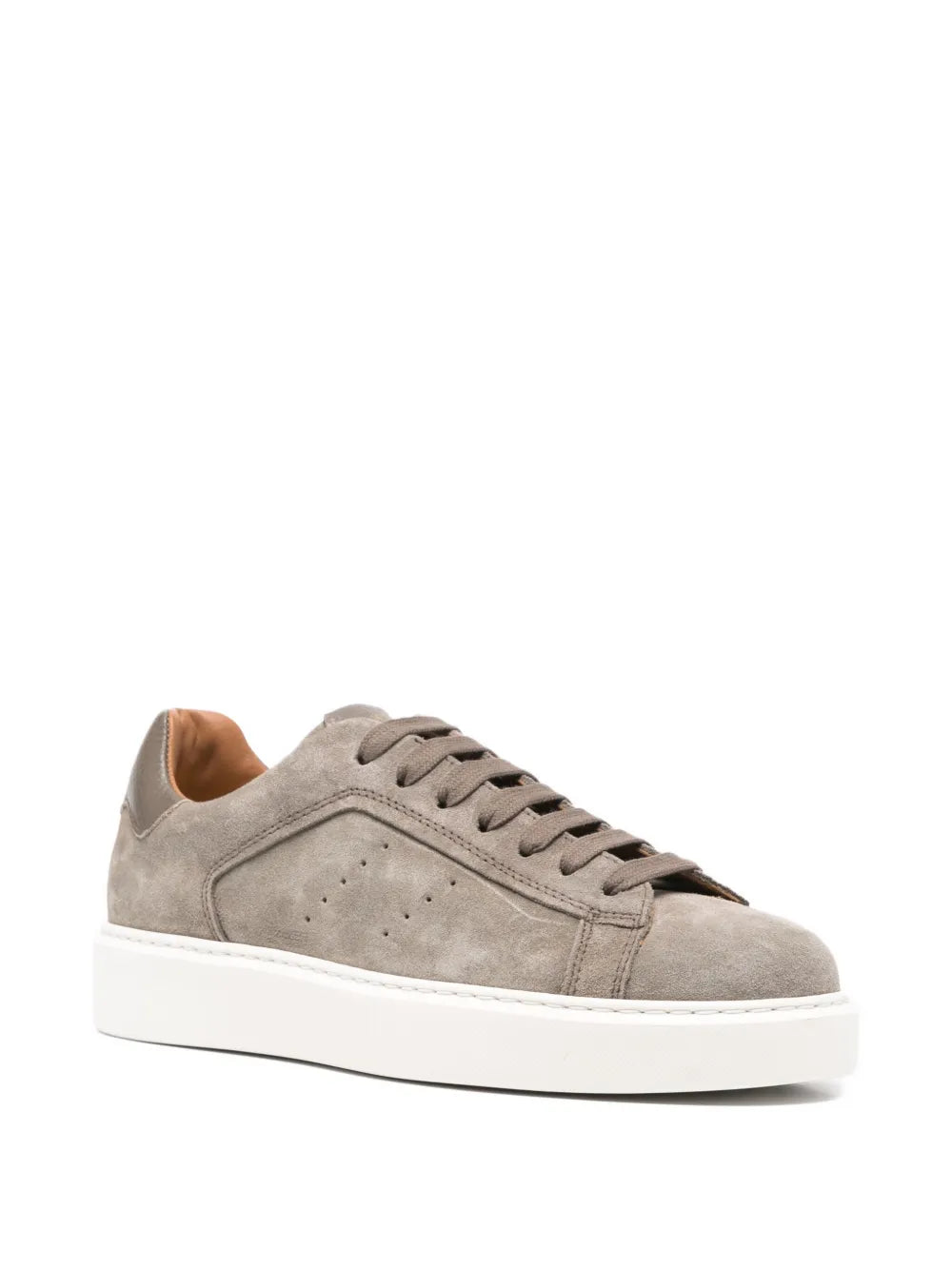 Doucal'S Perforated Leather Trainers