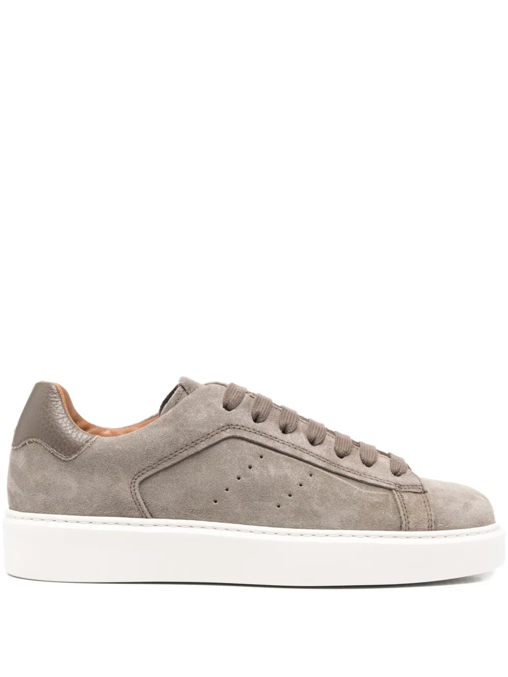 Doucal'S Perforated Leather Trainers