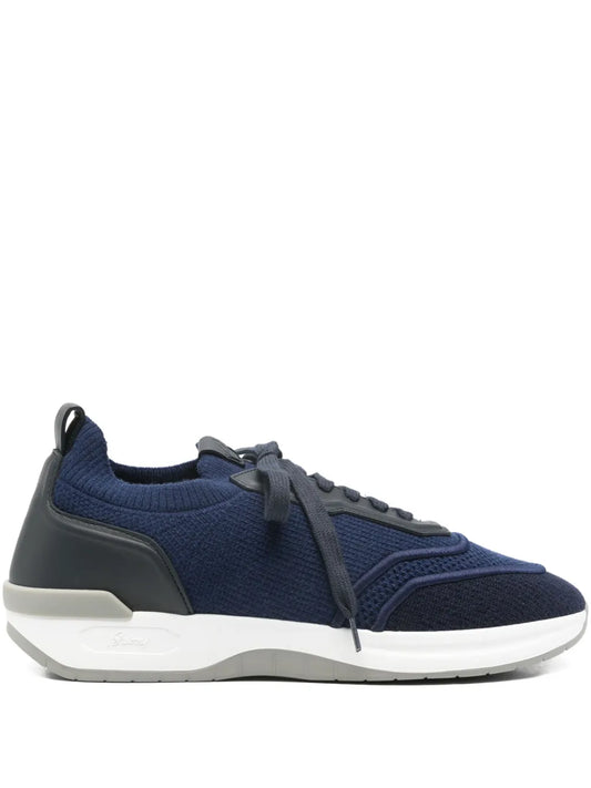 Brioni Lace-Up Panelled Sneakers