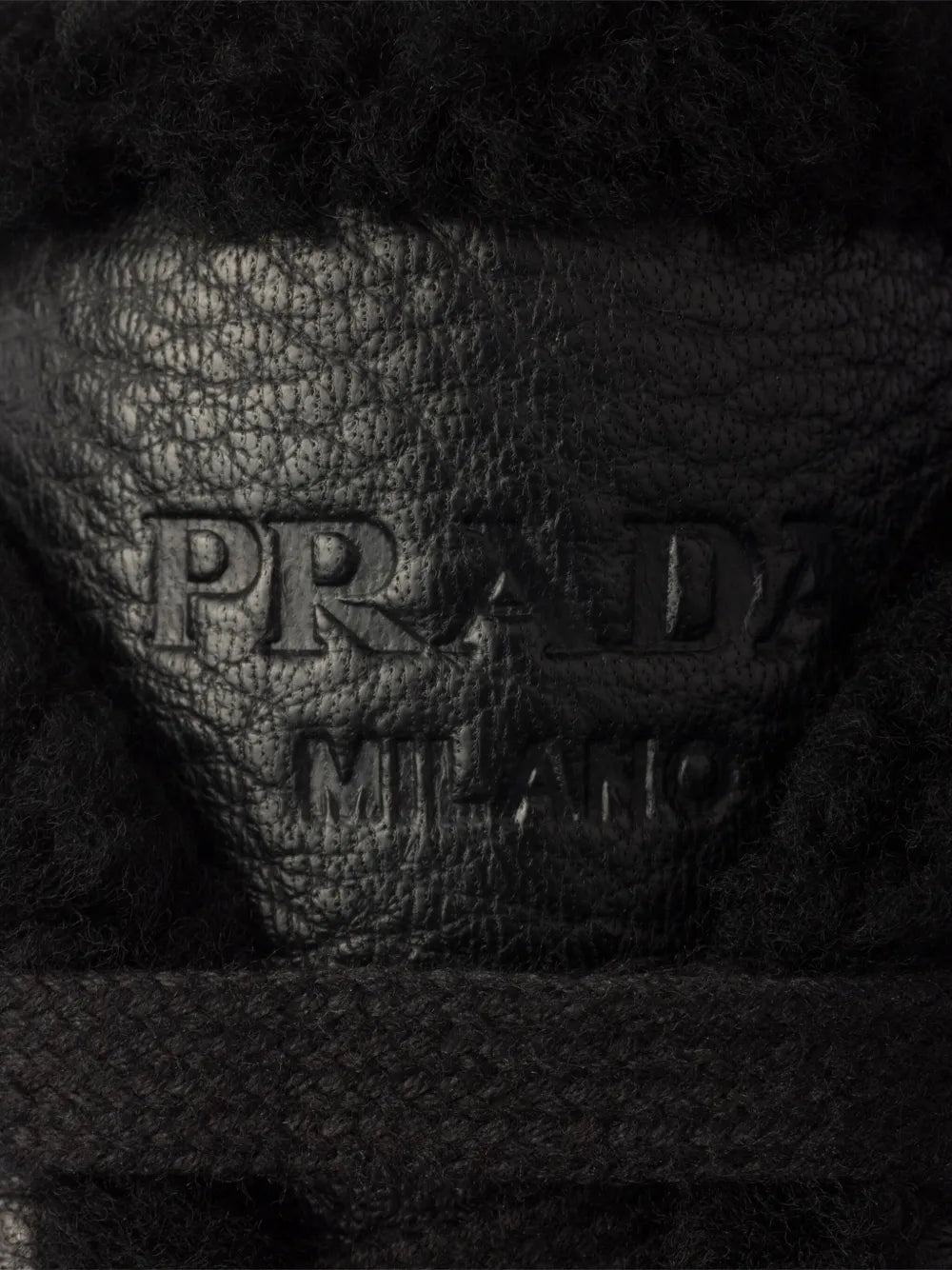 Prada Prax Shearling-Lining Logo Leather Sneakers