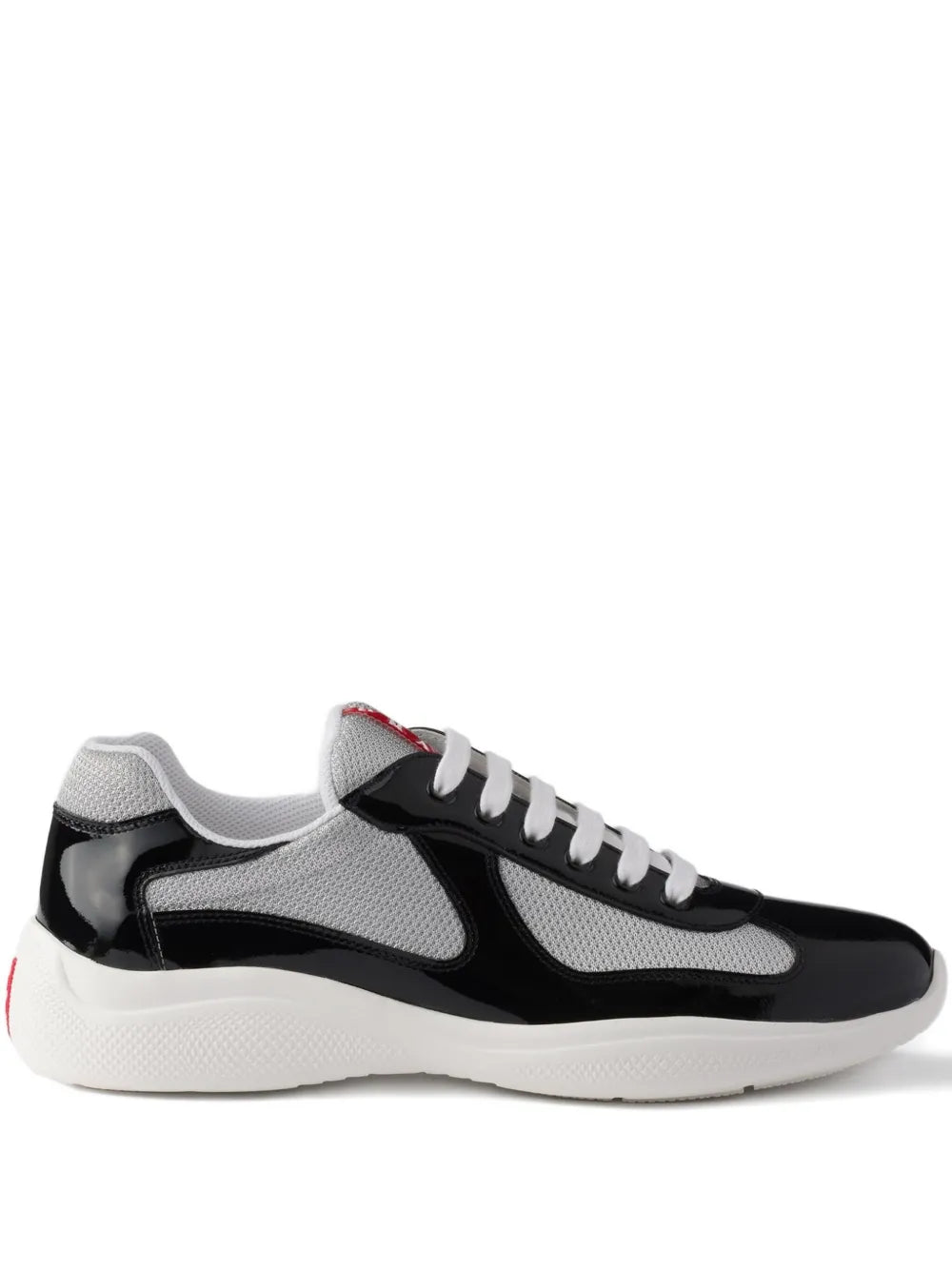 Prada Linea Rossa Patent-Leather Sneakers