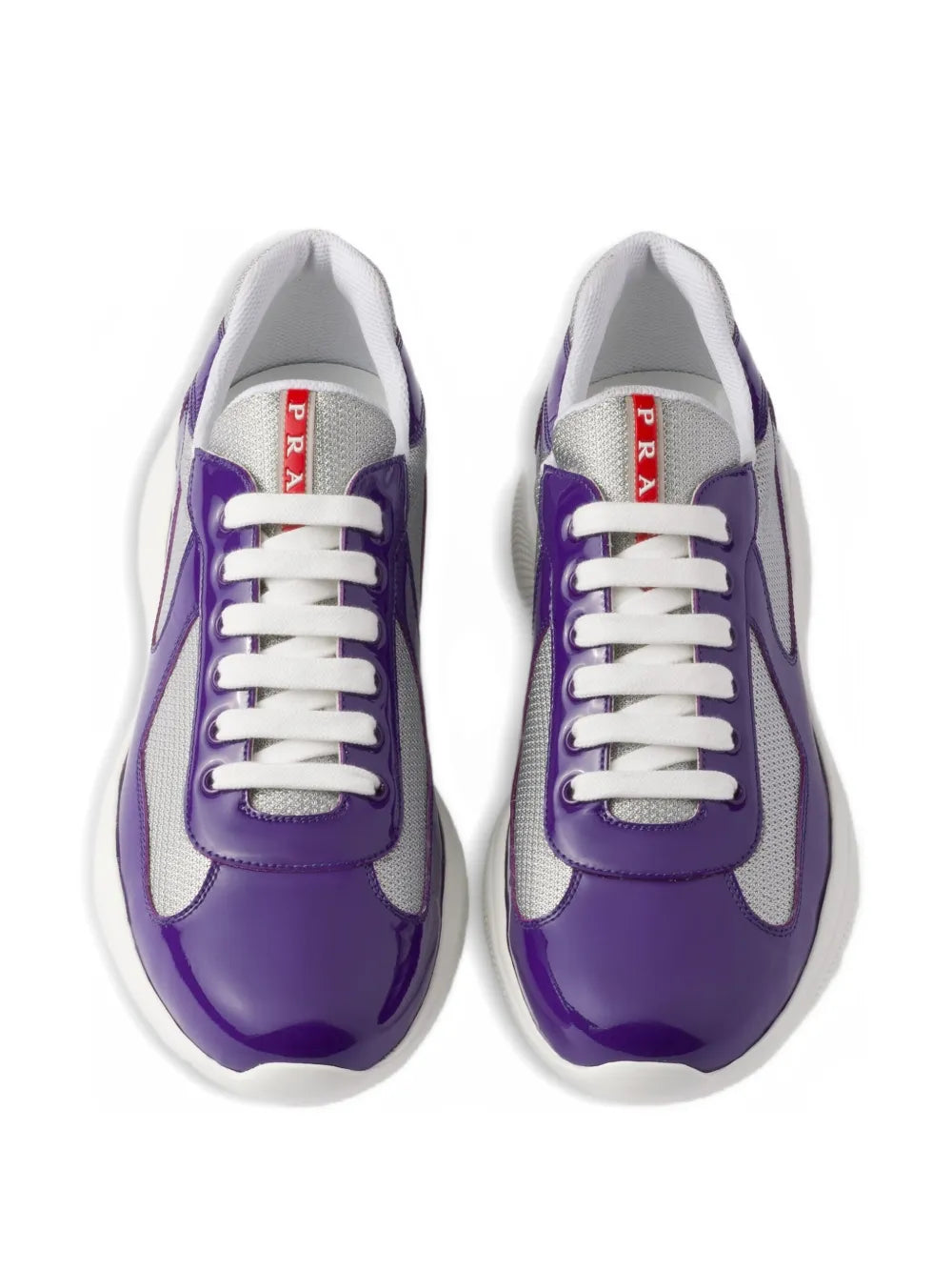 Prada Americas Cup Patent-Leather Sneakers