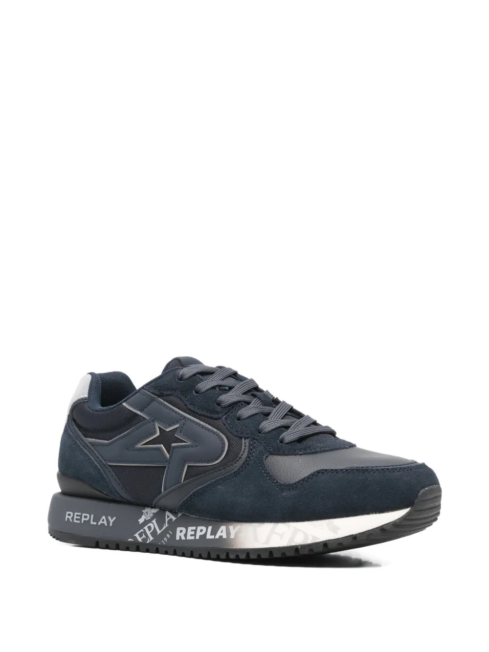 Replay Logo-Detail Lace-Up Sneakers
