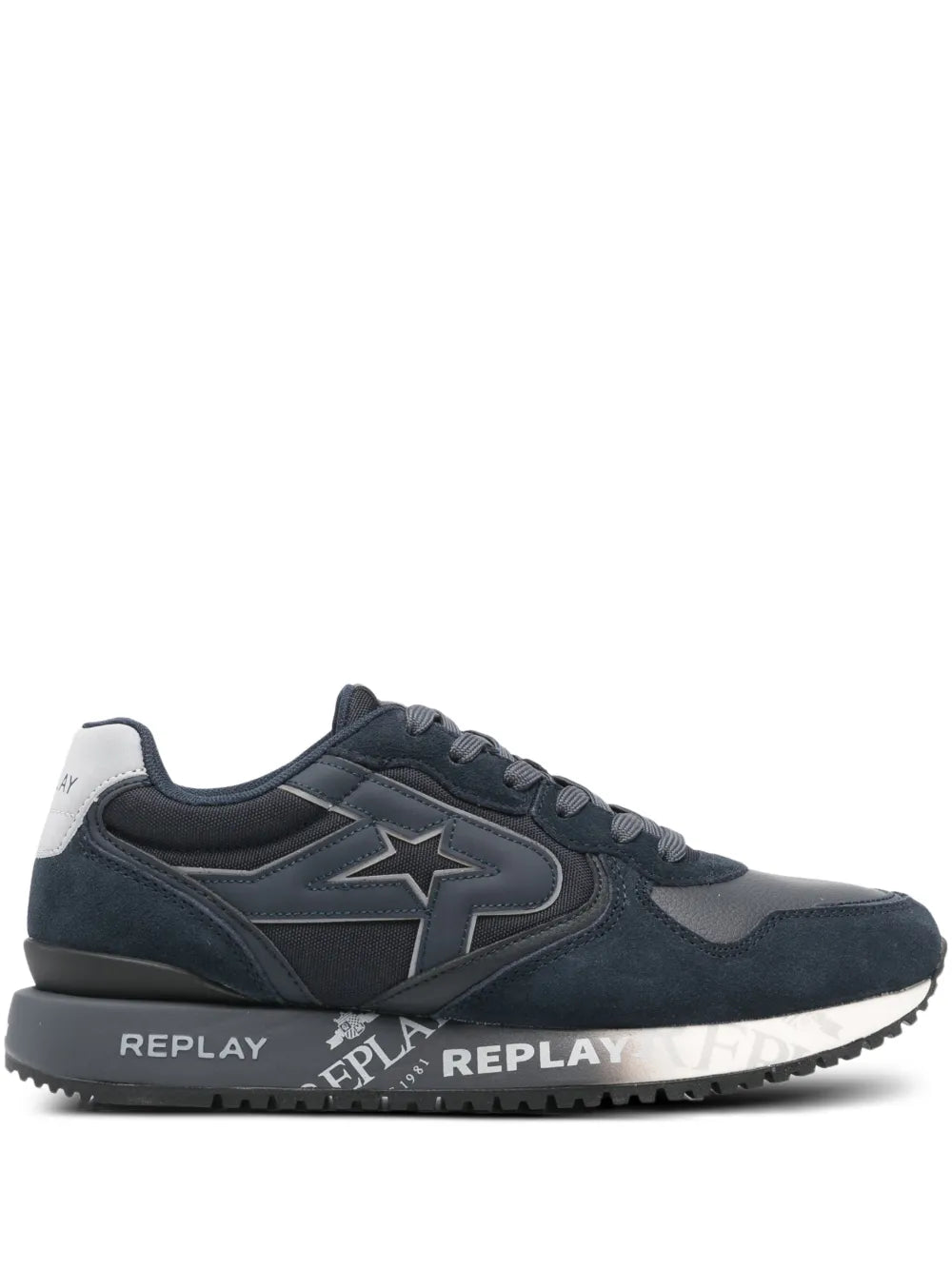 Replay Logo-Detail Lace-Up Sneakers