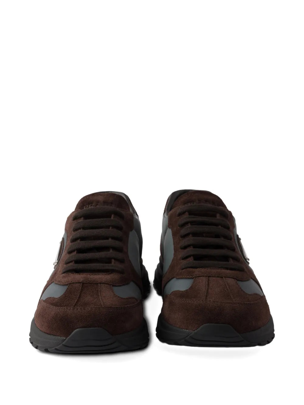 Prada Laces Triangle-Logo Sneakers