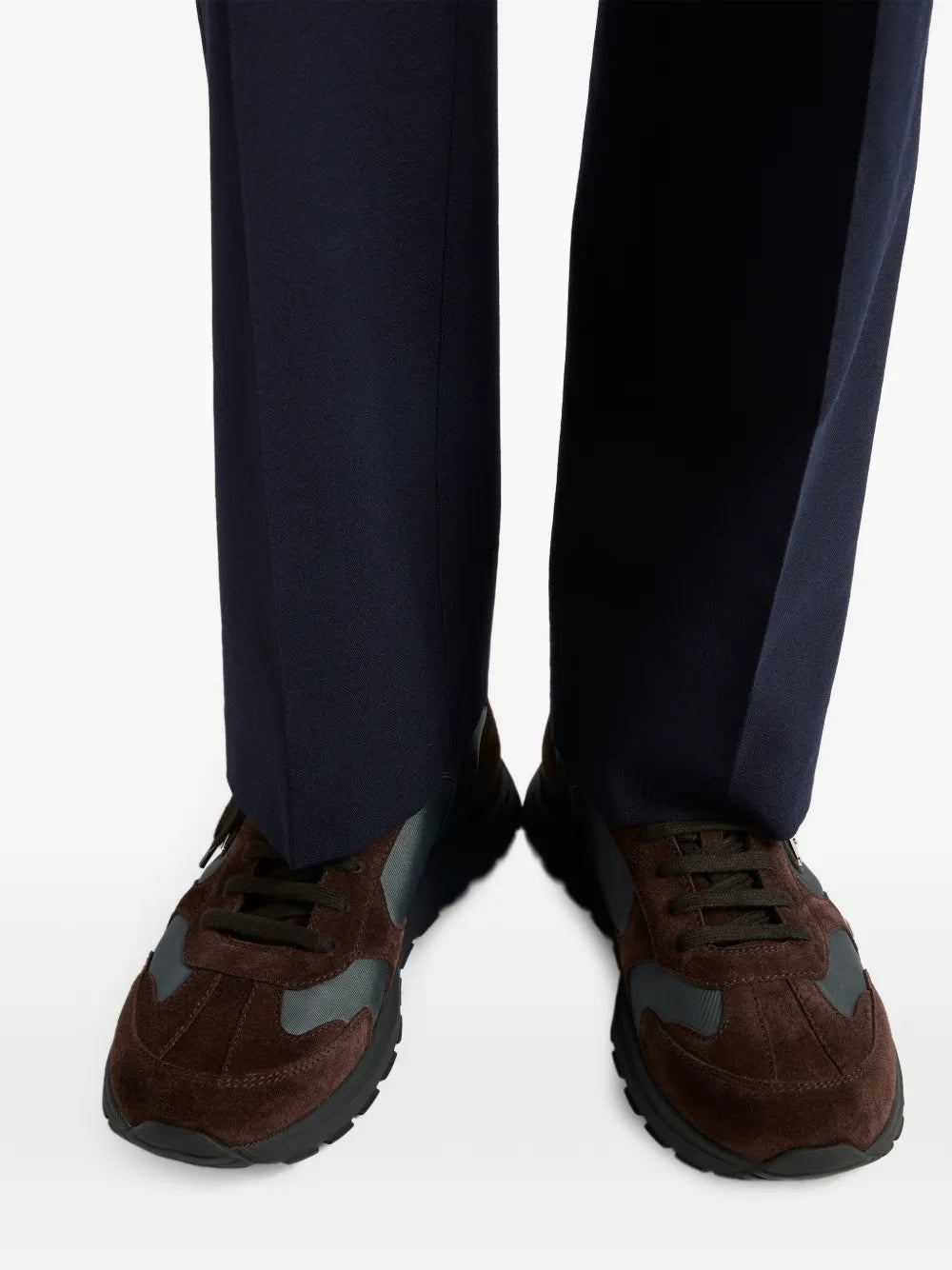 Prada Laces Triangle-Logo Sneakers