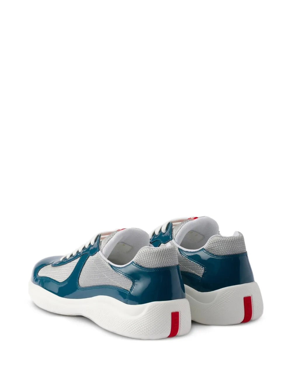 Prada Patent-Leather Logo-Detail Sneakers