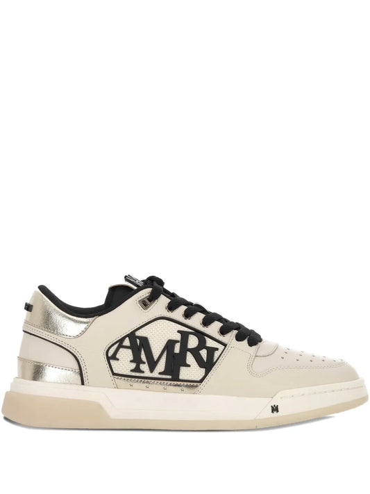 Amiri Logo Leather Trainers