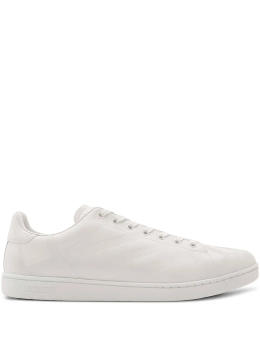 Burberry Embossed-Check Leather Sneakers