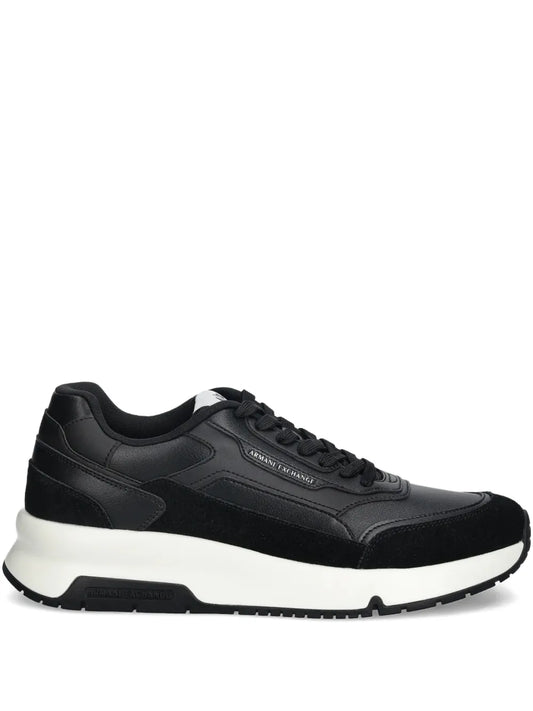 Armani Exchange Suede-Panel Sneakers