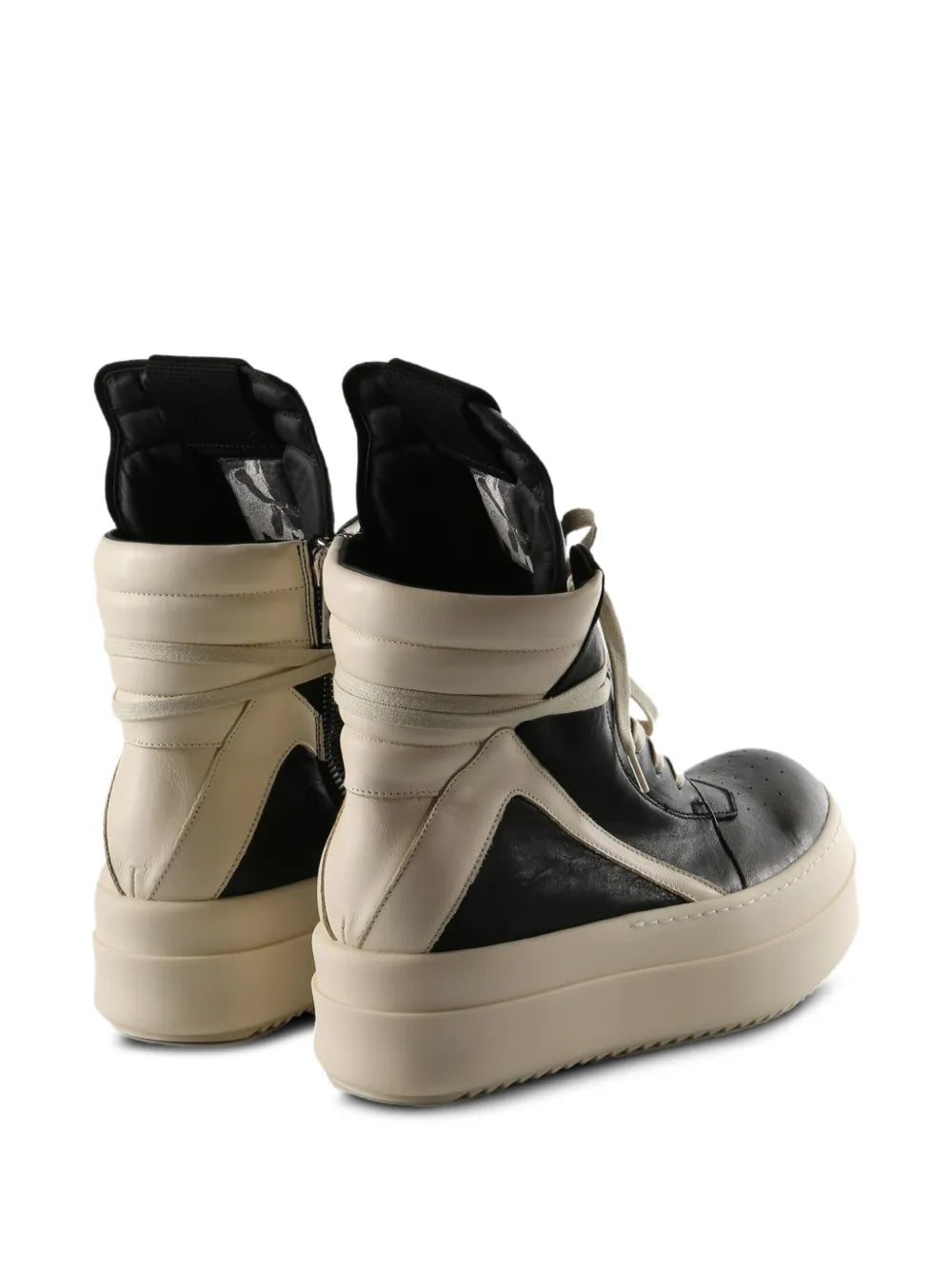 Rick Owens Mega Bumper Geobasket High-Top Panelled Sneakers