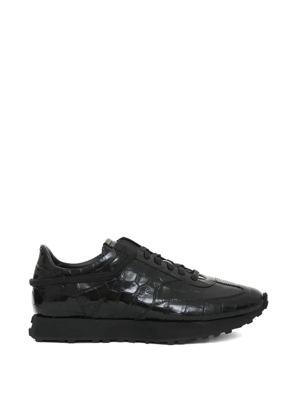 Rhude Lace-Up Croc-Embossed Sneakers