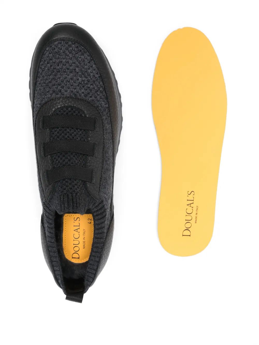 Doucal'S Leather-Panel Sneakers