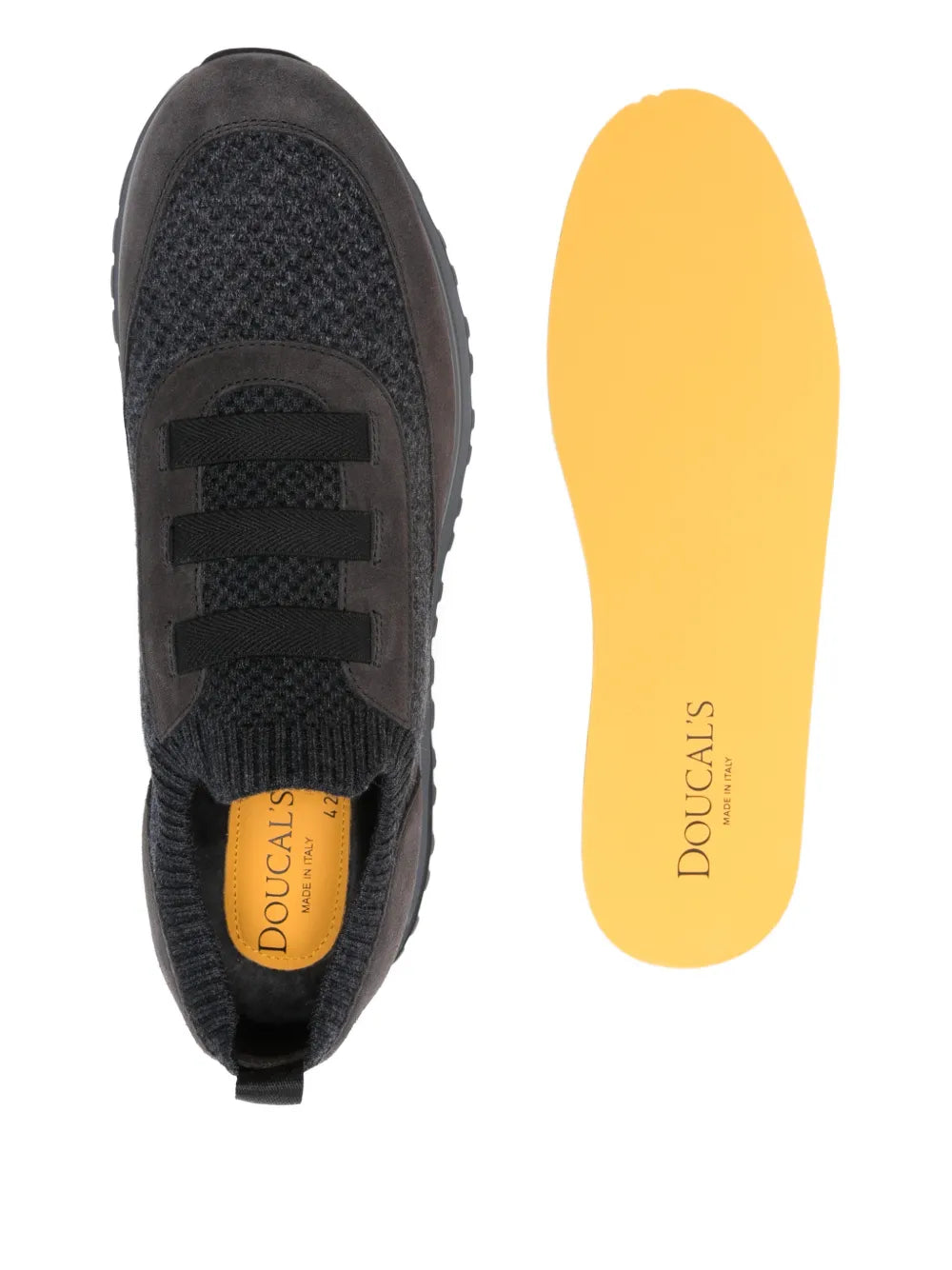 Doucal'S Ribbed-Panel Sneakers