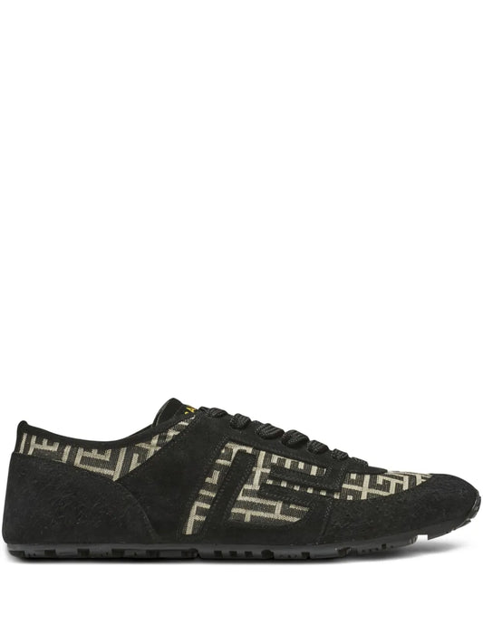 Balmain Racer Monogram-Jacquard Sneakers