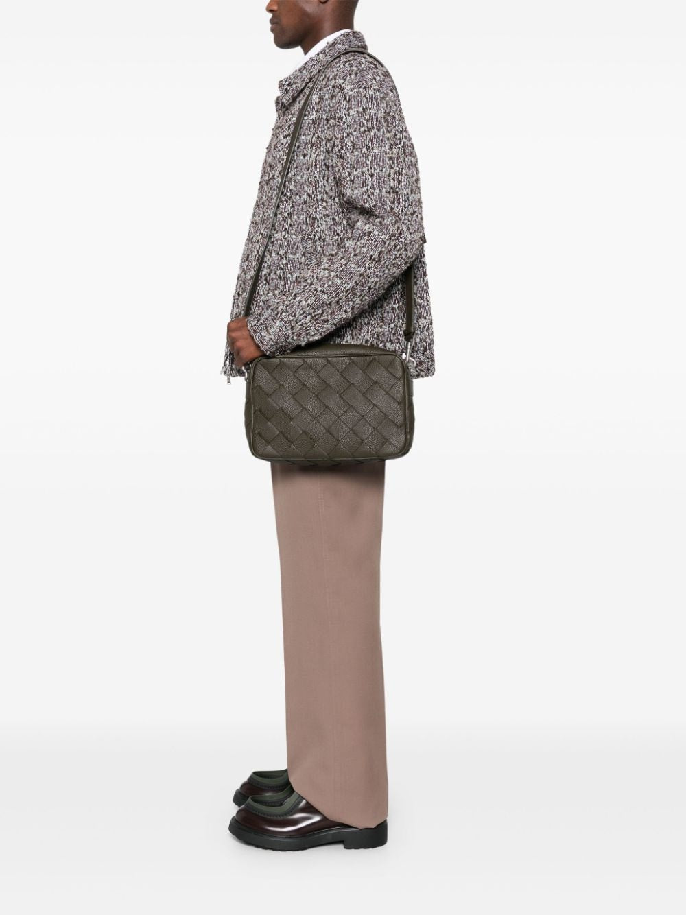Bottega Veneta Men Leather Shoulder Bag