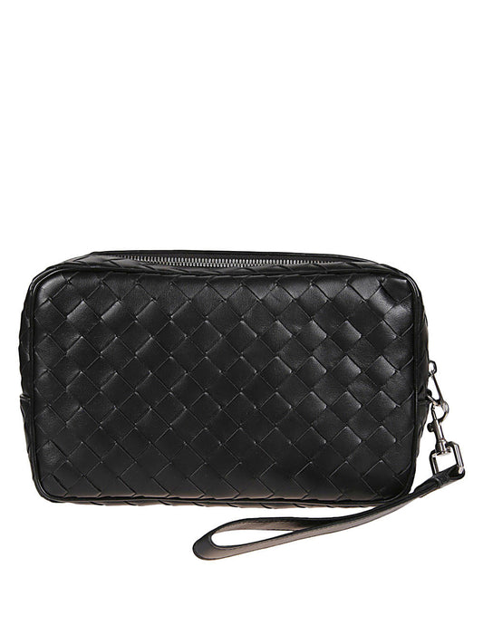 Bottega Veneta Men Woven Leather Clutch