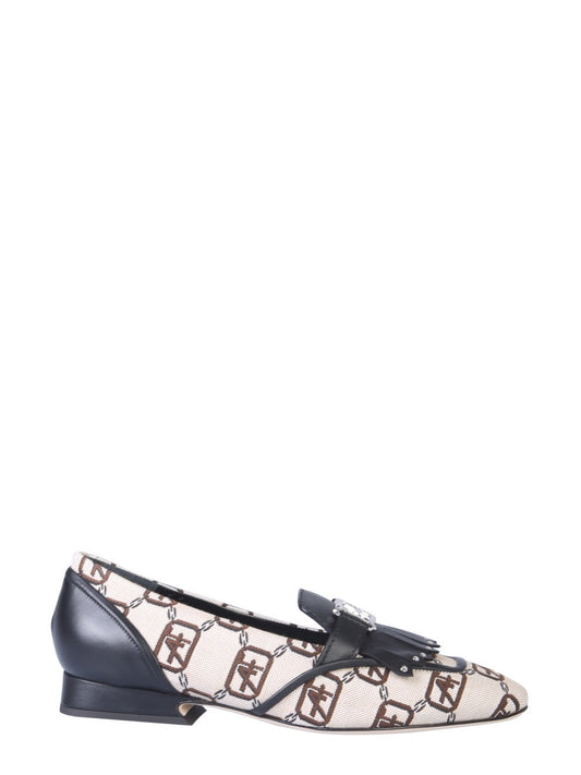 Alberta Ferretti Women Logo Moccasin