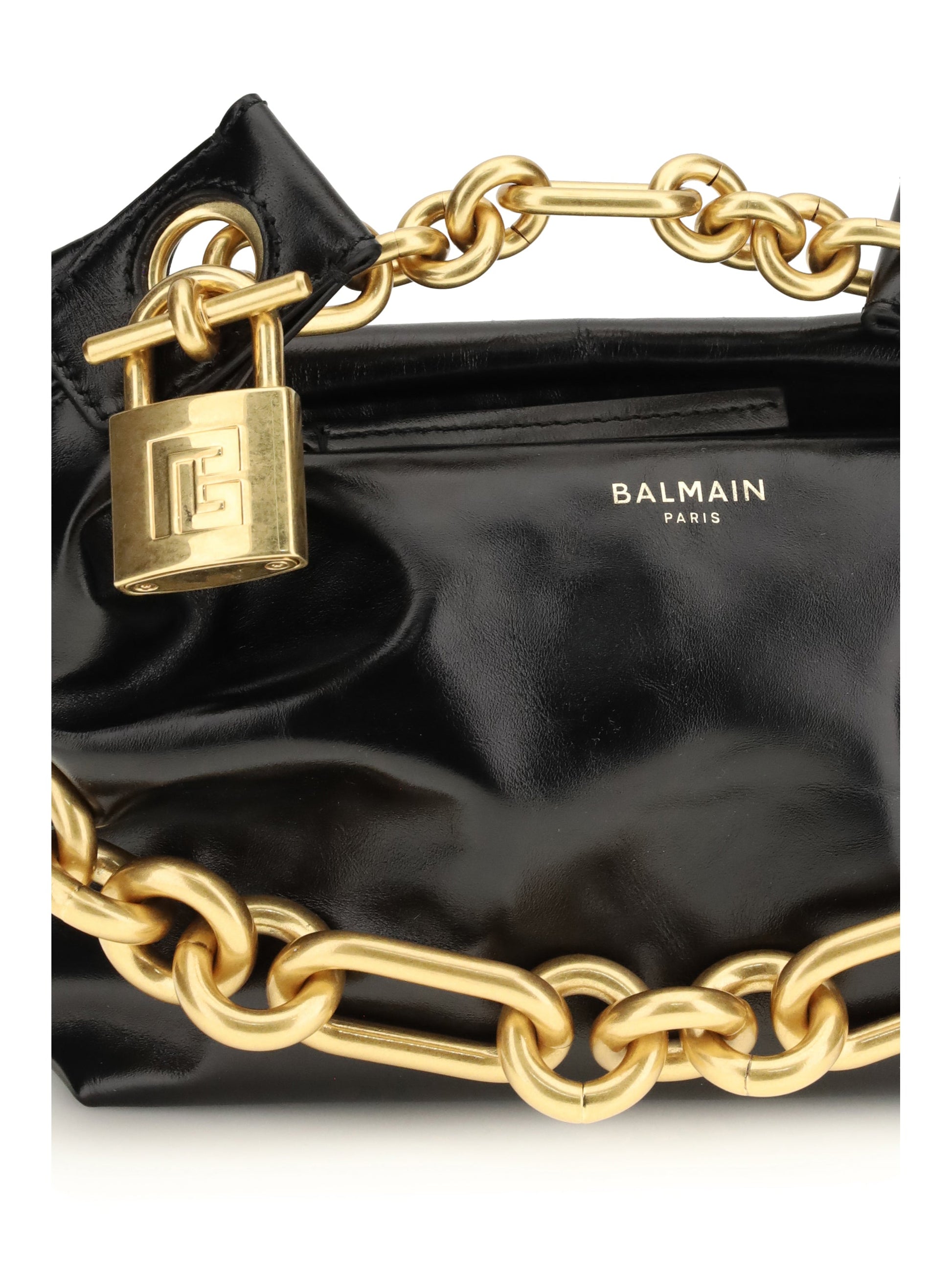 Balmain Women Sync Mini Leather Shoulder Bag